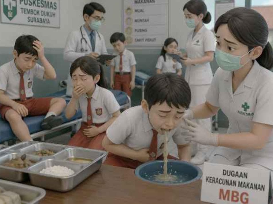 Diduga Keracunan MBG, Ratusan Siswa di Surabaya Alami Mual dan Muntah Usai Konsumsi Makanan
